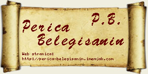 Perica Belegišanin vizit kartica